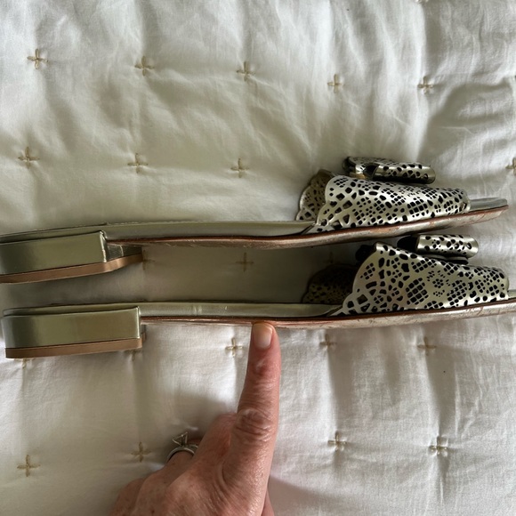 Salvatore Ferragamo Silver / Gold  Sandals - Picture 9 of 11